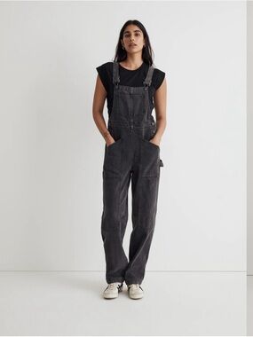 Madewell Denim Oversized Carpenter Overalls in Hartwell Wash